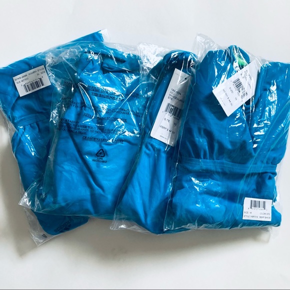 Adidas Tankini Aqua Blue w/ Signature 3 Stripes - Picture 9 of 9